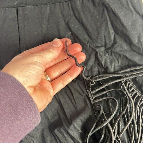 RTR Bibhu Mohapatra CollectiveCutout Fringe HIGH LOW Dress Sz 12 Black - Picture 8 of 9